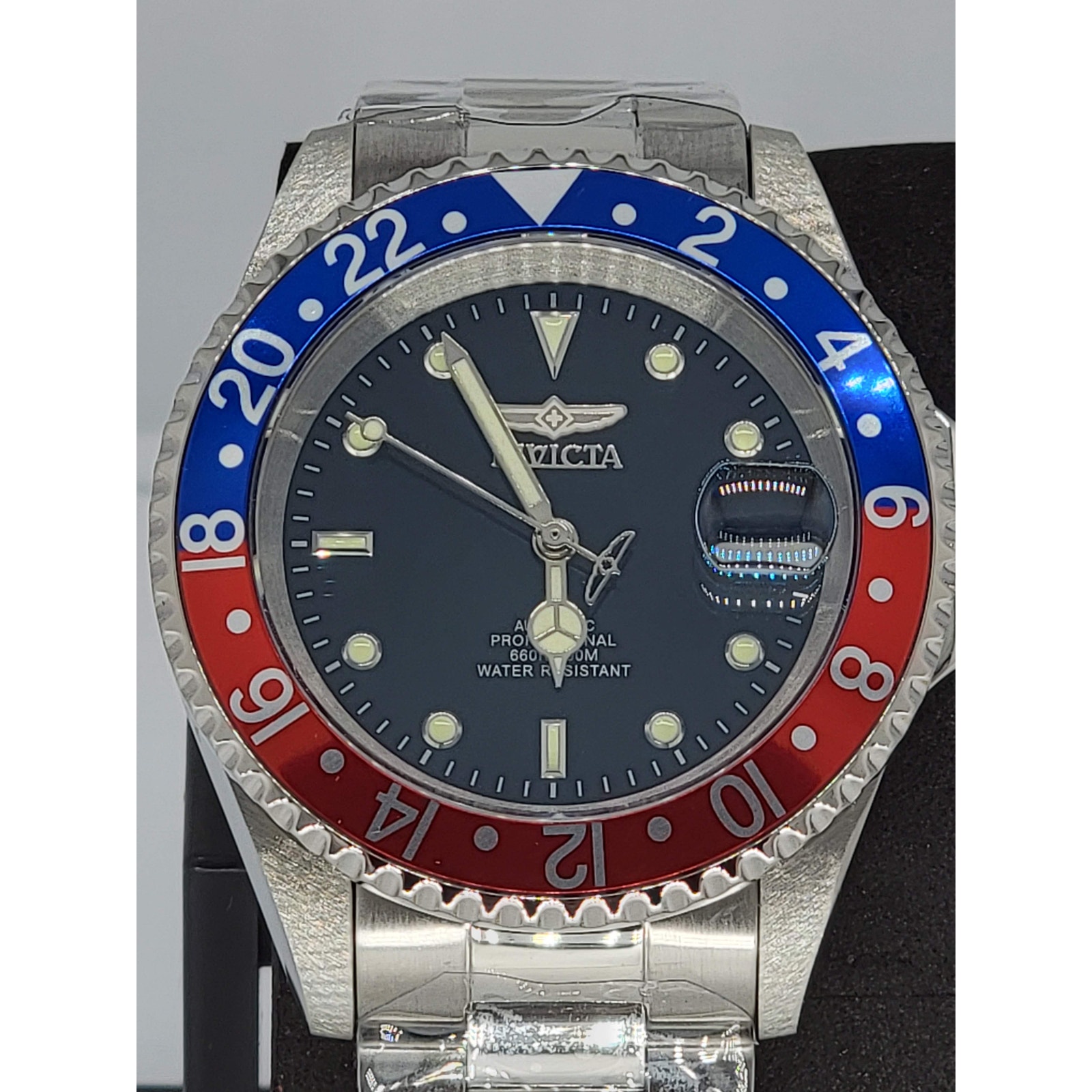 Invicta Limited Edition Pro Diver Automatic Black Dial Pepsi Bezel Mens Watch